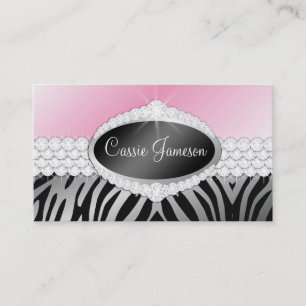 TT-Diamond Bliss Emblem Zebra Silver Photo Card