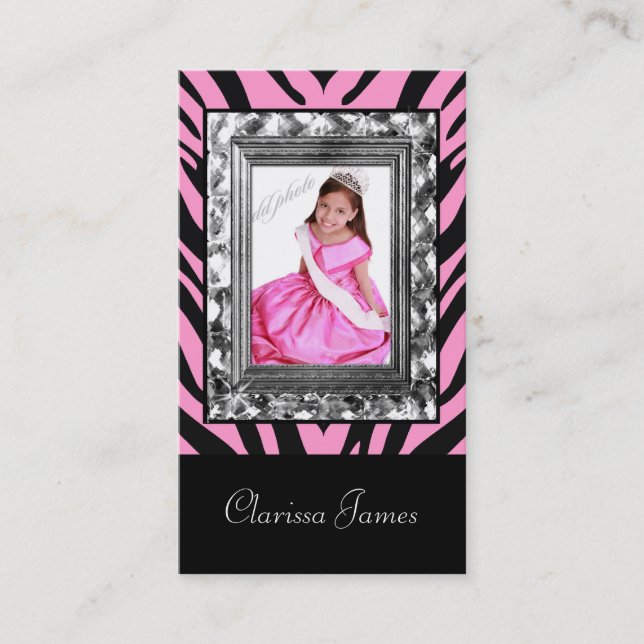 TT-Jewelled Frame Beauty Pageant Card (Front)