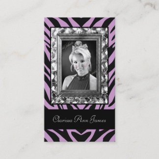 TT-Jewelled Frame Beauty Pageant Card purple