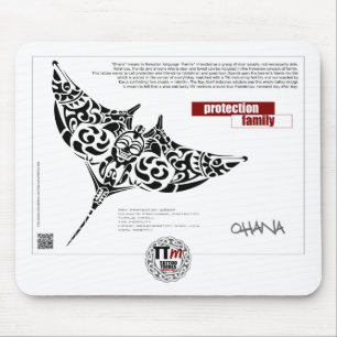 TT Meanings - OHANA manta ray Mouse Mat