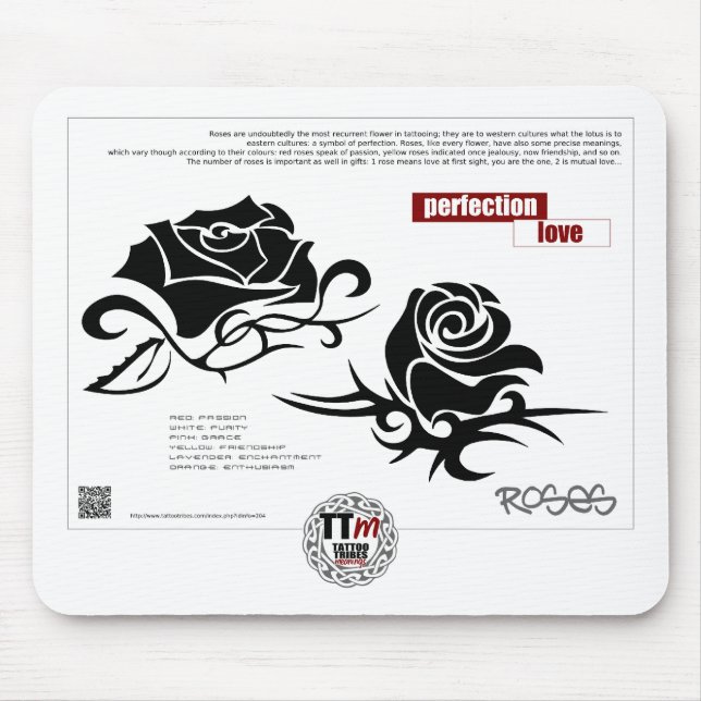 TT Meanings - ROSES Mouse Mat (Front)