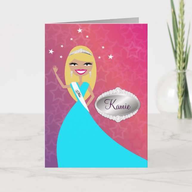 TT-Miss Beauty Princess Blonde | Congratz Card (Front)