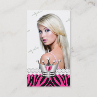 TT-Perfect Princess Pink  Zebra Diamonds Business Card
