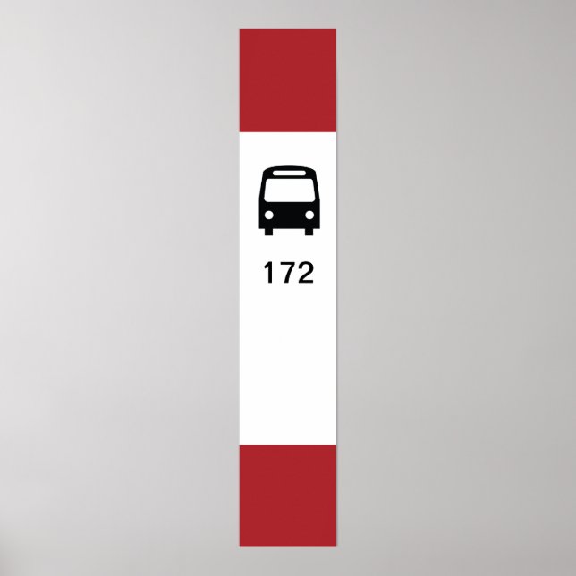 TTC Bus Stop Poster w/ customisable route (Front)
