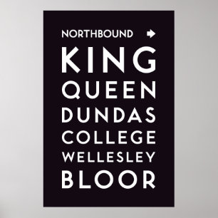 TTC - Northbound Stations Poster
