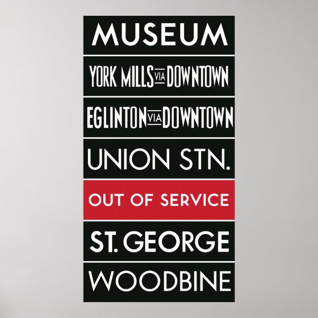 TTC Subway Destination Sign v1 (Front)