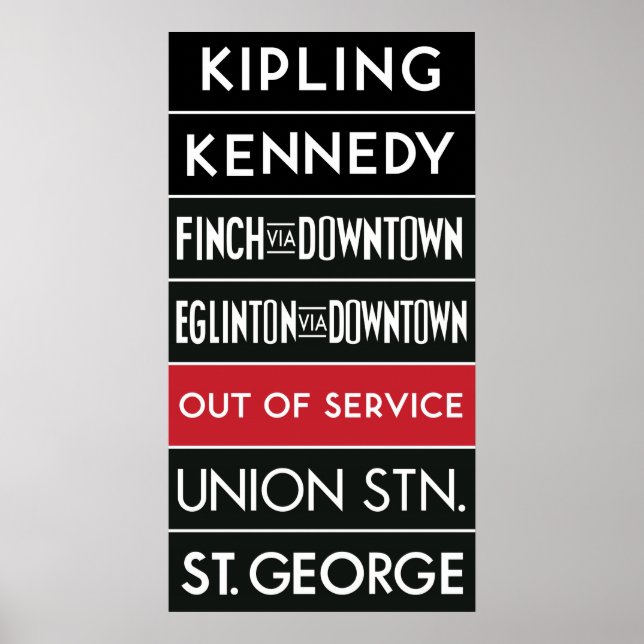 TTC Subway Destination Sign v2 (Front)