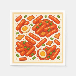 Tteokbokki (Korean Spicy Rices cake ) Napkin