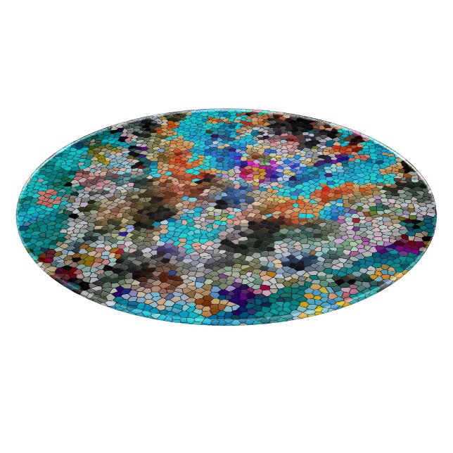 TTEQOTGCubismINV SGDRKDP BLUE Cutting Board (Corner)