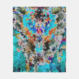 TTEQOTGCubismINV SGDRKDP BLUE Fleece Blanket