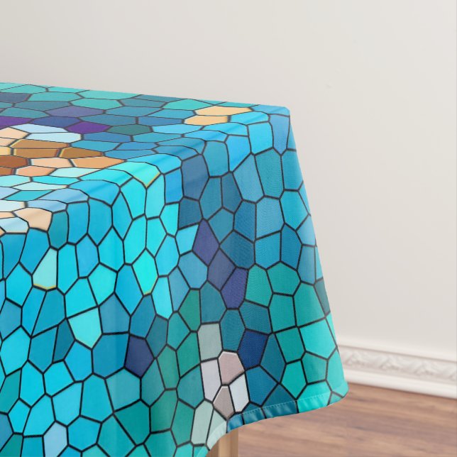 TTEQOTGCubismINV SGDRKDP BLUE Tablecloth (In Situ)