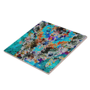 TTEQOTGCubismINV SGDRKDP BLUE Tile