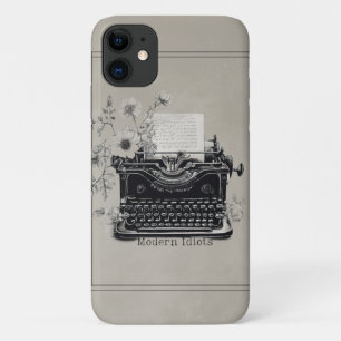 ttpd typewriter vintage modern idiots wildflowers  iPhone 11 case