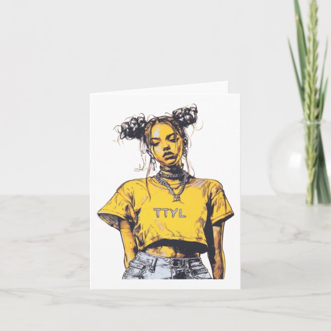 Ttyl Vibes Sticker  Card (Front)