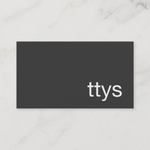 Ttys Networking Minimalistic Black Business Card