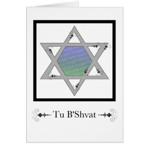 Tu B’Shvat! : star of david photo card