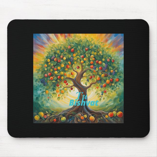 Tu Bishvat Happy New Year For Trees  Mouse Mat (Front)