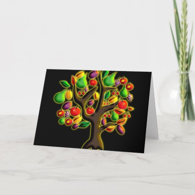 Tu Bishvat Holiday Card (Front)