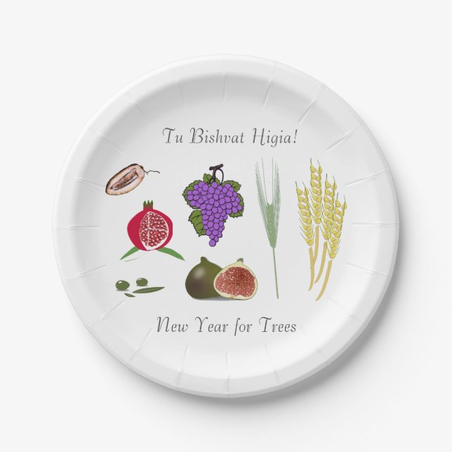 Tu Bishvat Paper Plate (Front)