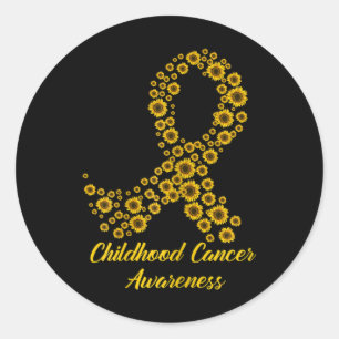 Tu Childhood Cancer Awareness Month Costume Yellow Classic Round Sticker