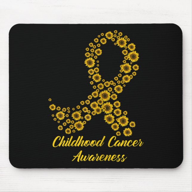 Tu Childhood Cancer Awareness Month Costume Yellow Mouse Mat (Front)