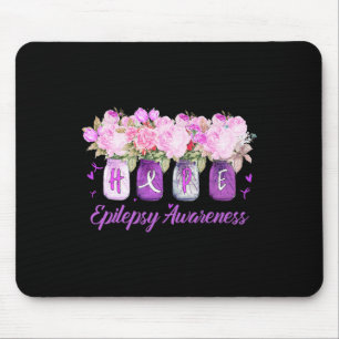 Tu Epilepsy Awareness Month Costume Flower Ribbon Mouse Mat