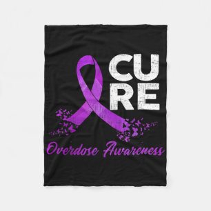 Tu Floral Ribbon Overdose Awareness Costume Warrio Fleece Blanket