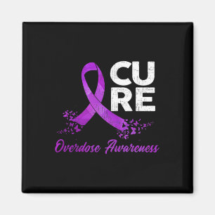 Tu Floral Ribbon Overdose Awareness Costume Warrio Magnet