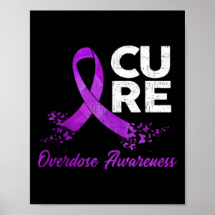 Tu Floral Ribbon Overdose Awareness Costume Warrio Poster
