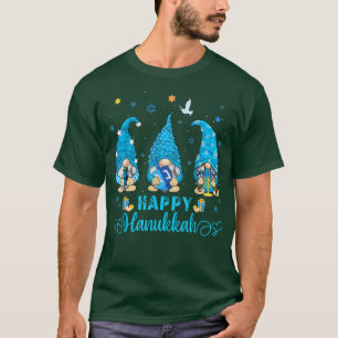 Tu Happy Hanukkah 2021 Gnome Menorah Dreidel Costu T-Shirt
