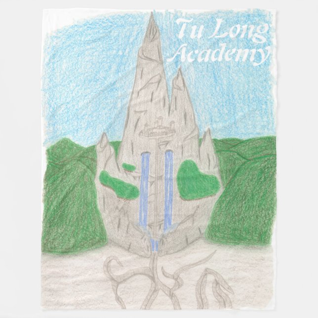 Tu Long Academy (with name_english) Fleece Blanket (Front)
