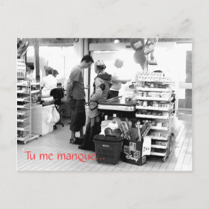 Tu me manque... postcard