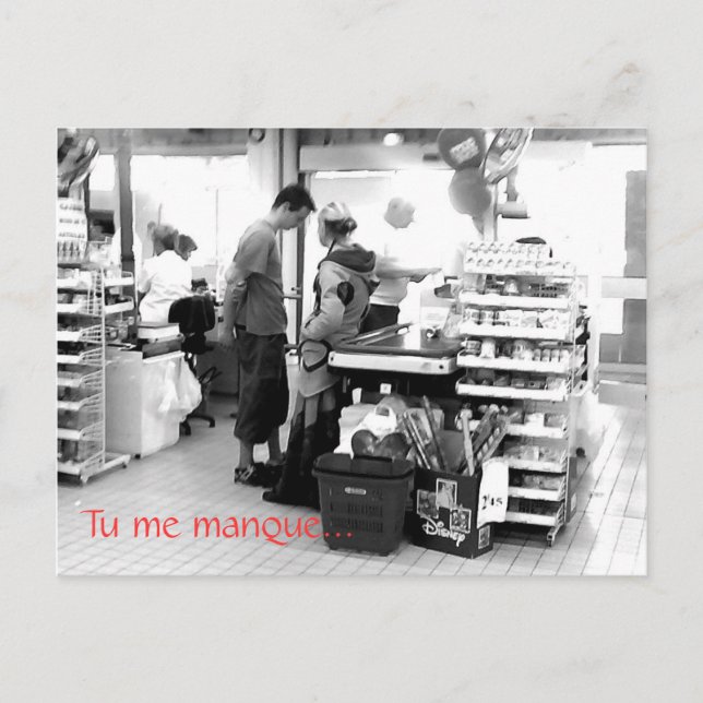 Tu me manque... postcard (Front)