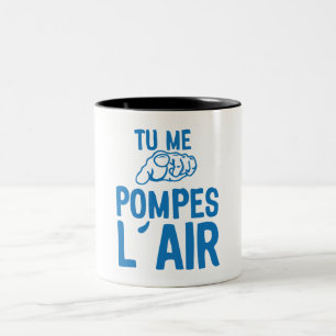tu_me_pumps_air_point_finger3_quote_expression Two-Tone coffee mug