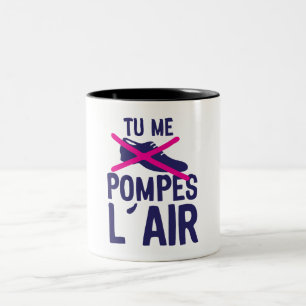 tu_me_pumps_air_shoe_expression_quote Two-Tone coffee mug