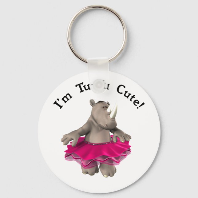 Tu-Tu Cute Rhino Keychain (Front)