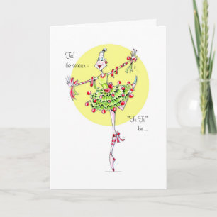 Tu Tu Fabulous Holiday card. Card