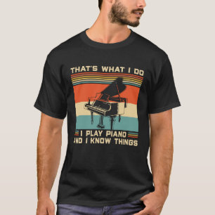Tu Vintage Piano Players Costume Musician Instrume T-Shirt