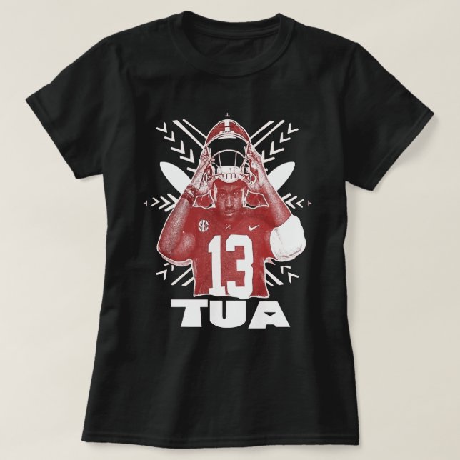 Tua Tagovailoaa College Football Inspired T-Shirt (Design Front)
