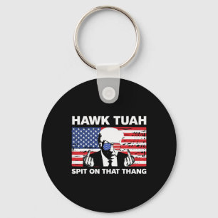 Tuah Spit On That Thang Trump 2024 Us Flag America Key Ring