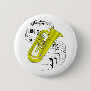 Tuba 6 Cm Round Badge