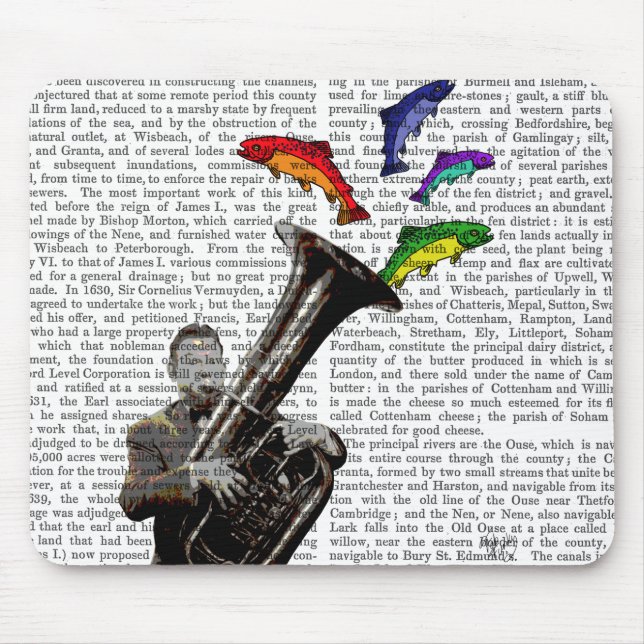 Tuba And Fish Mouse Mat (Front)