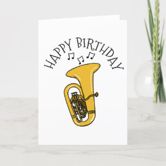 Tuba Birthday Card Tubaist Brass Musician