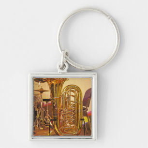 Tuba brass instrument key ring