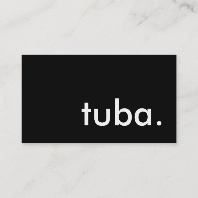 tuba. business card (Front)