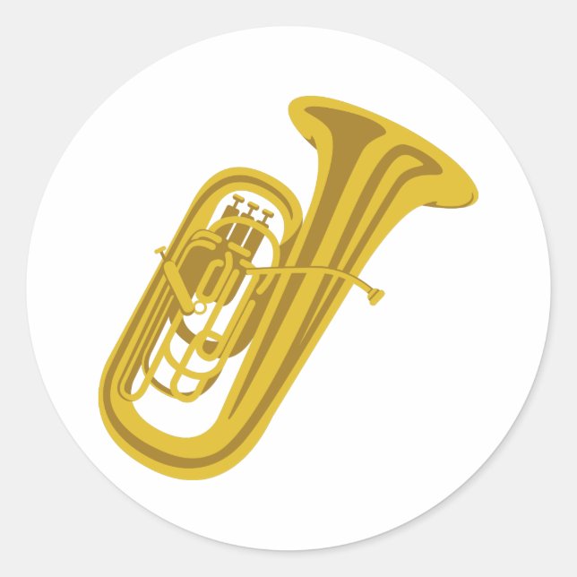 Tuba Classic Round Sticker (Front)