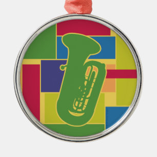 Tuba Colorblocks Ornament