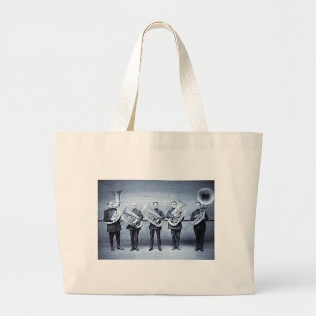 Tuba Cops Large Tote Bag (Front)