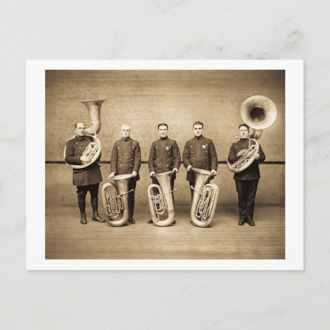 Tuba Cops (Sepia) Postcard (Front)