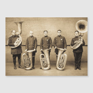 Tuba Cops Vintage Police Brass Band (Sepia)